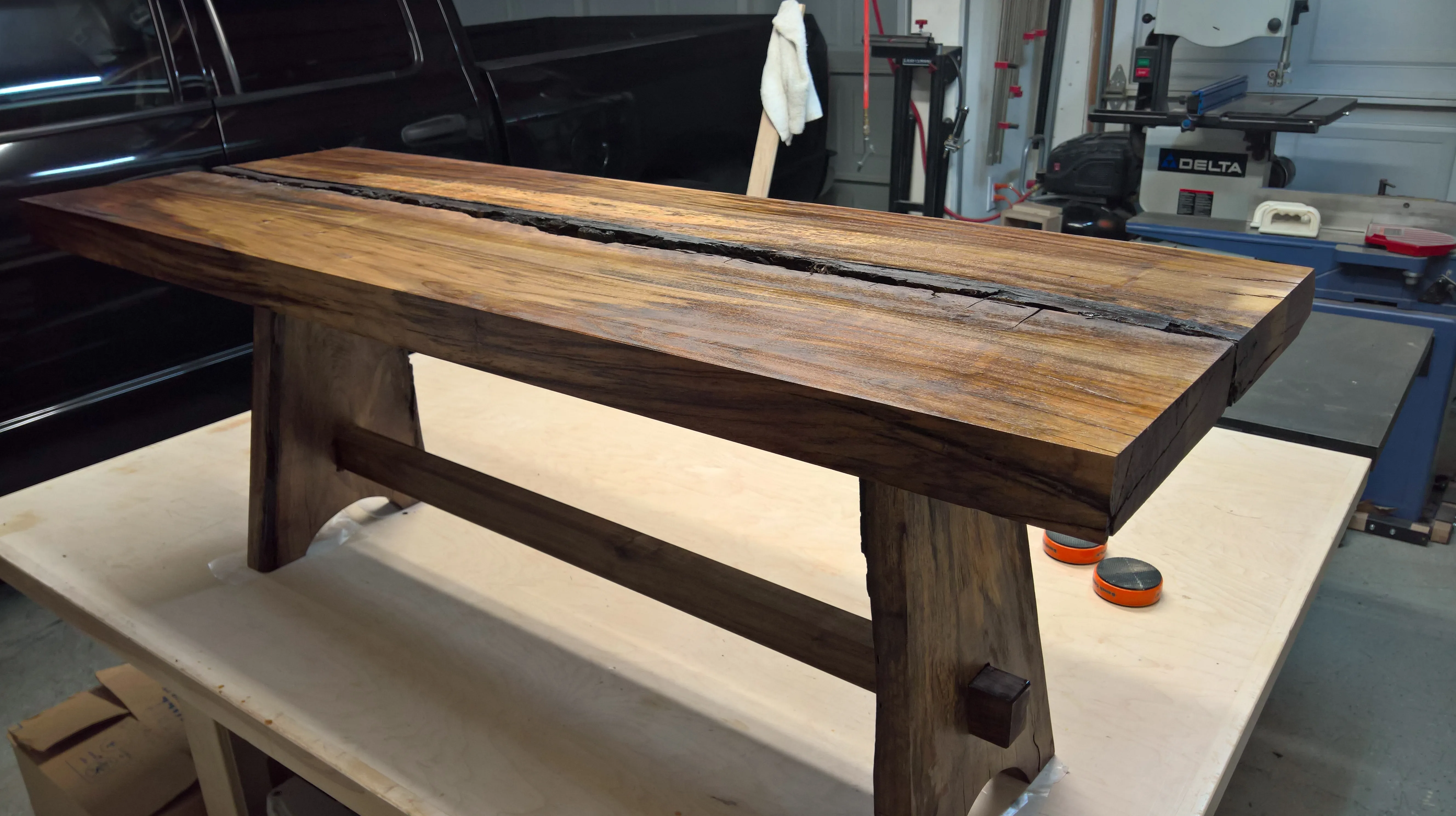 English walnut coffee table